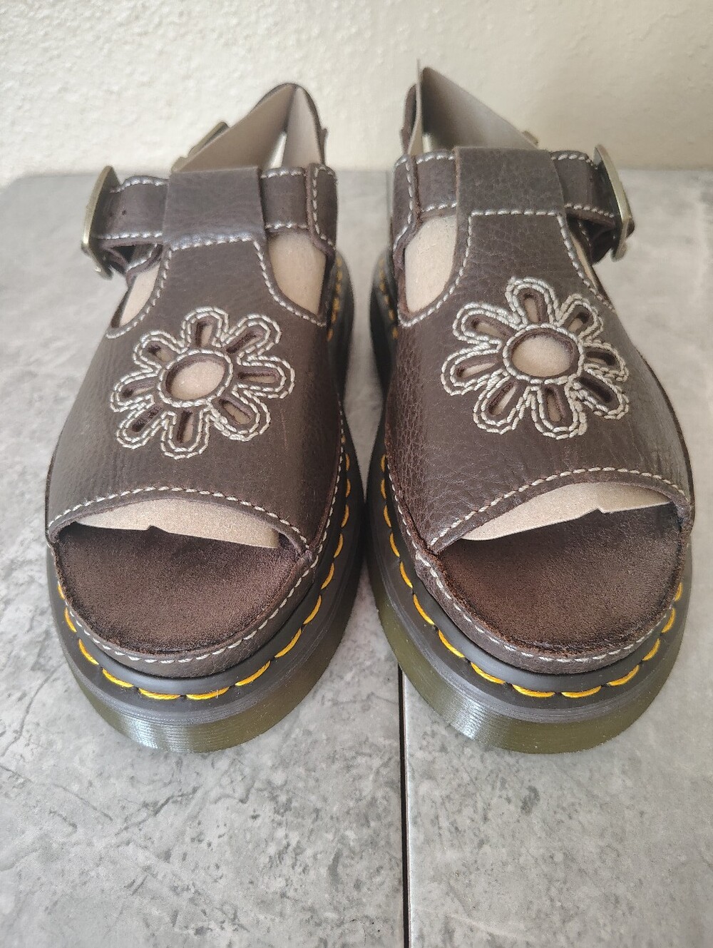 Dr. Martens Dunnet Flower Platform Sandals Y2K Women's Vintage - Picture 9 of 16